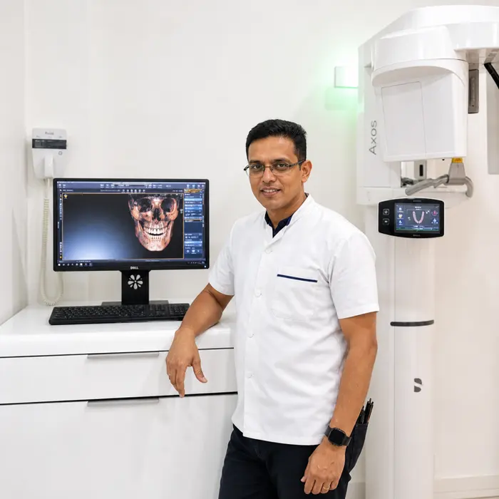 Dental restoration material being prepared